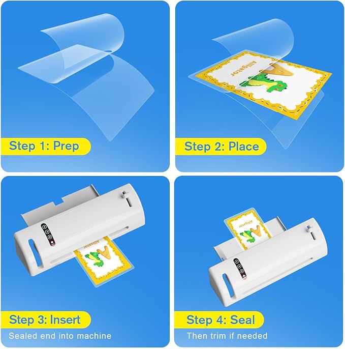 KTRIO 100 Pack Thermal Laminating Sheets 5 Mil, Hold 2 x 3.5 inch Business Card Laminating Pouches for Laminator, Clear Lamination Paper 2.3 x 3.7 inch, Laminate Protection Round Corner, Home & Office