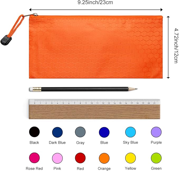 LABUK 29pcs Zipper Pencil Pouches, Small Zipper Pencil Bags, Waterproof Pencil Cases, for Office School Travel Cosmetics 12 Colors