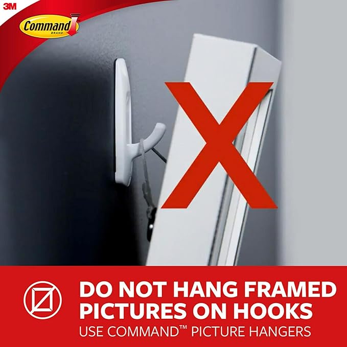 Command Outdoor Rope Light Clips, 12 Hooks and 16 Command Strips, Damage Free Hanging Christmas Decorations with Weather Resistant Strips, Wall Clips for Hanging Outdoor Lights and Cable Management