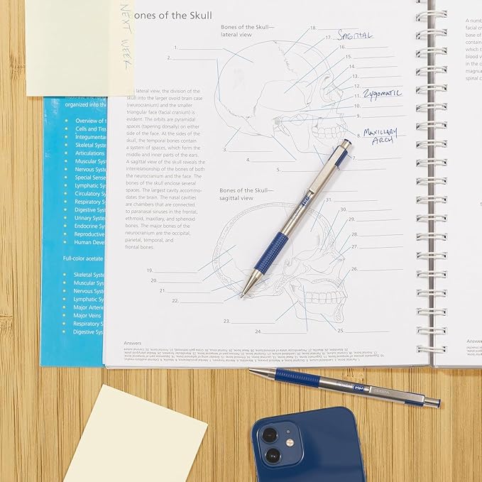 Zebra Pen F-301 Ballpoint Black and Blue Ink Fine Point 0.7mm Stainless Steel Retractable Pen, 6-Pack Plus 3 Refills – Easy-Glide Ink, Non-Slip Grip, Professional Design, Ideal for Office Use (27206)