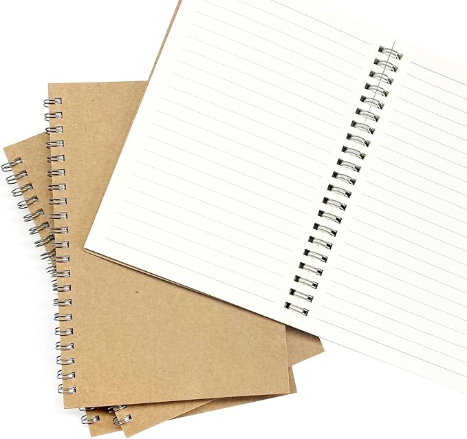 2 Pack College Ruled Notebook, Soft Yellow Cover Spiral Notebook, Memo Notepad Sketchbook, Students Office Business Diary Spiral Book Journal,100 Pages, 50 Sheets, 7.48 x 5.11 Inch
