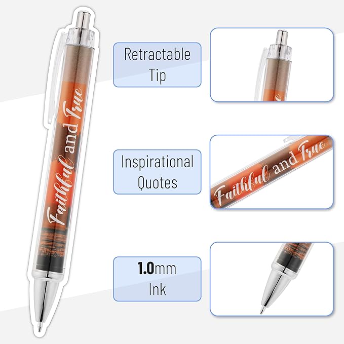 Mr. Pen- Christian Pen Set, 10 Pack, Nature Faith, Black Ink, Bible Verse Pens for Women, No Bleed Through, Ballpoint, Inspirational