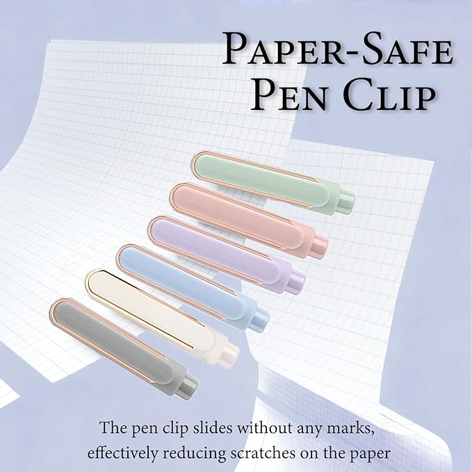 Gel Pens, 6 Pack 0.5mm Fine Point Black Ink Smooth Writing Pens for Journaling, Nurse Aesthetic Cute Office School Supplies, Gifts for Women and Men.