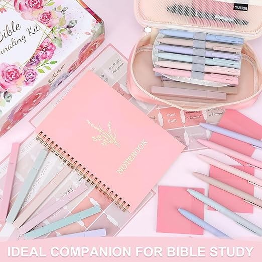Bible Study Supplies, Bible Journaling Kit, Bible Study Kit for Women, Aesthetic Book Annotation Kit, Bible Study Tools, Christian Gifts for Women, Christmas Gift