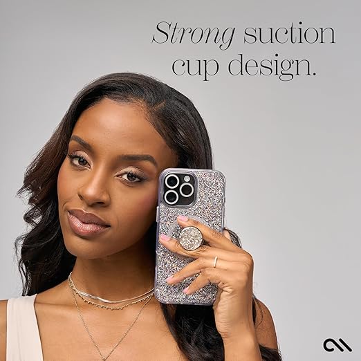 Case-Mate Minis - Cell Phone Stand/Grip - Suction Cup Cell Phone Holder [Removable for Wireless Charging] for iPhones, Android Smartphones, Kindles & More - Iridescent Stars