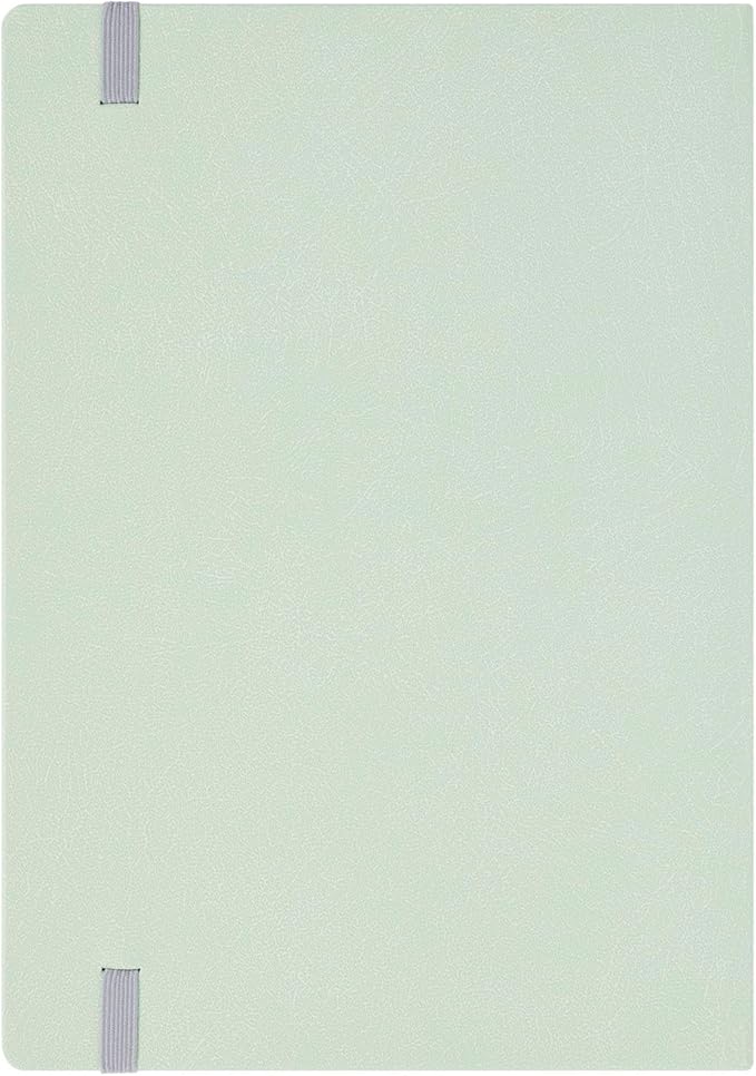 Maruman Mnemosyne Dot Grid Journal- A5, 8.5" x 6.02", 120 Sheets / 240 Pages, 5mm Doted Notebook, Book-bound With Premium Mint Green Hardcover, Includes Bookmark & Elastic Closure, Made in Japan