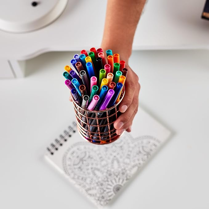 Crayola Fine Line Markers for Adults (40ct), Skinny Marker Set for Adult Coloring Books, Stocking Stuffer for Teens, Aesthetic Art Supplies, Stress Relief Activity
