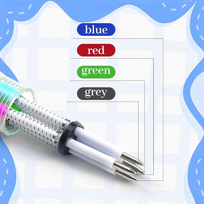 CZWZ 200Pcs Mini Multicolor Pens in One 4-in-1 Cute Pens Bulk, Ballpoint Pen for Birthdays and Parties, Fun Gifts Assorted Ink Kawaii Pen