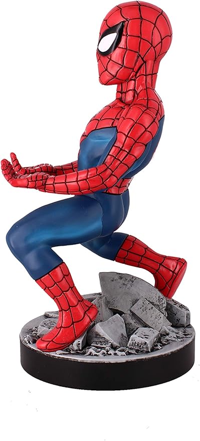 Exquisite Gaming: Marvel: The Amazing Spider-Man - Original Mobile Phone & Gaming Controller Holder, Device Stand, Cable Guys, Licensed Figure 8 Inch
