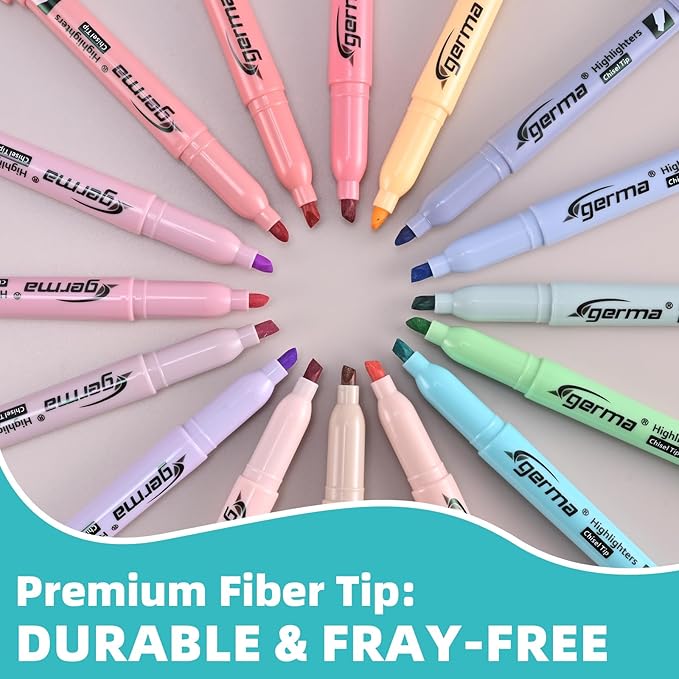 Pastel Highlighters Assorted Colors 16 Pack, 200 transparent sticky tabs, Chisel Tip Cute Aesthetic Highlighters No Bleed, Quick-Drying for Journaling, Bible Study, School Office Supplies