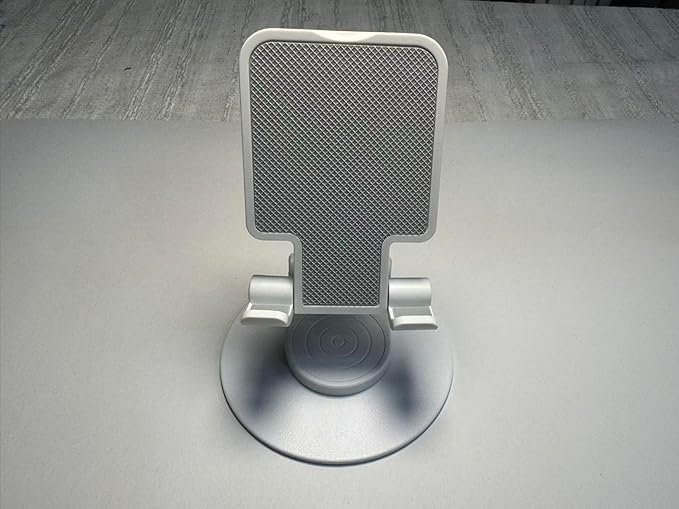 Cell Phone Stand, 360 Rotating Phone Stand, Fully Adjustable and Foldable Desktop Phone Stand. The Base of The Stand is Suitable for All Types of Mobile Phones. (White)