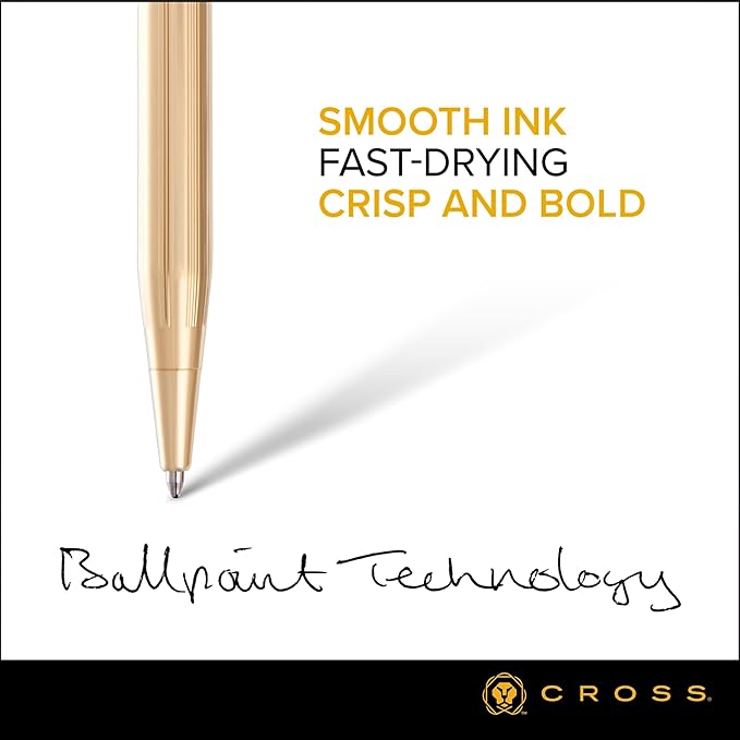 Cross Classic Century Refillable Ballpoint Pen, Limited-Edition 23KT Gold Plated luxury Ballpen, Presented in a Luxury Gift Box - Medium Point, Black Ink, Gold