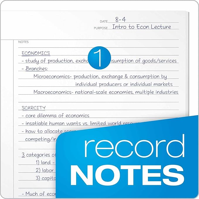 Oxford FocusNotes Writing Pad, Clear Note-Taking System, 8.5 x 11 Sheets, Guided Note, Cue & Summary Sections, 50 Sheets, Professional School and Office Notepad, Proudly Made in the USA (Pack of 12)