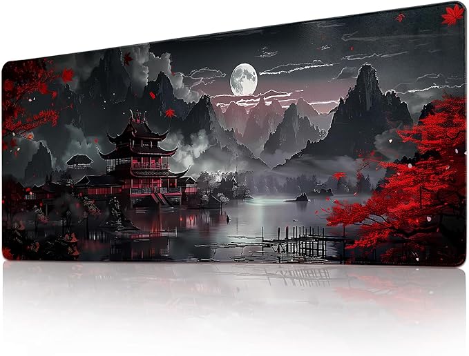 Desk Mat Mouse Pad Gaming Desk Pad XL Large Mouse Mat Office Decor Accessories (Full Moon)