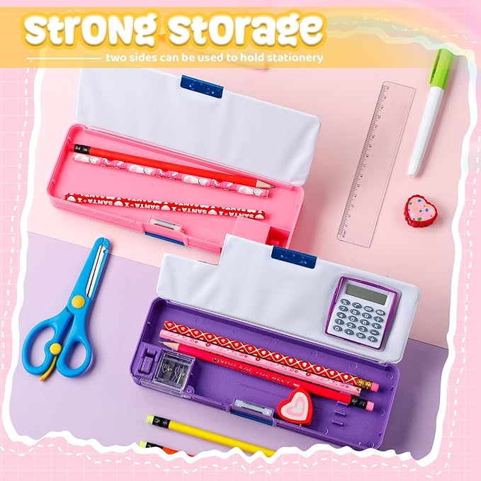 Henoyso Multifunctional Pencil Box for Girls Flower Pencil Case with Calculator and Sharpener Cool Cute Pencilcase School Supplies Essentials Christmas Birthday Gift Present for Kids Teens