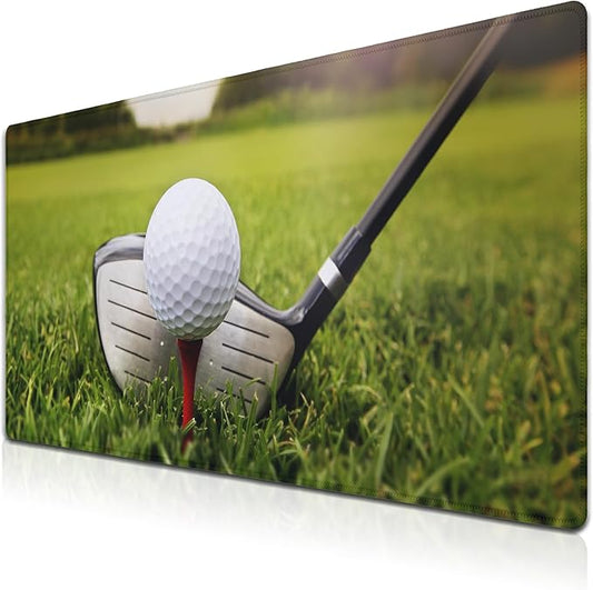 Large Desk Pad Green Big Desk Mat, Pc Mouse Pads Men¡¯s Office Accessories Gaming Desk Mats, Chic Office Desk Accessories Waterproof Non-Slip Rubber Base, 35.4 X 15.7 inch for Work/Game/Office