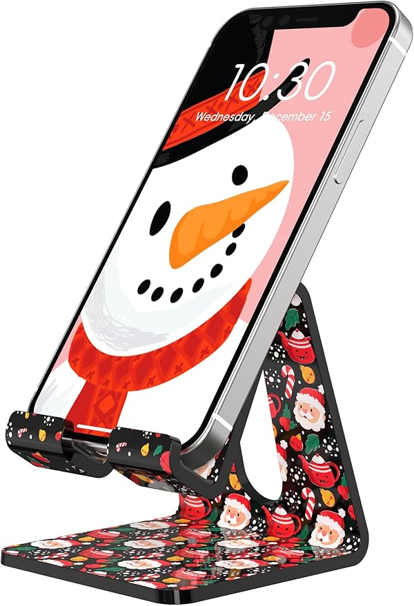 Crpich Acrylic Cell Phone Stand, Portable Phone Holder, Phone Stand for Desk, Compatible with Phone 14 13 12 Pro Max Mini 11 Xr 8 Plus SE, Switch, Android Smartphone, Pad, Tablet