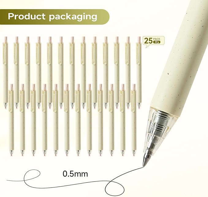 RIANCY Aesthetic pens Black Ink Pens Cream Pen Fine Point Smooth Writing Pens, High-End Series Pens for Journaling Note Taking, Cute Office School Supplies Gifts for Women Men