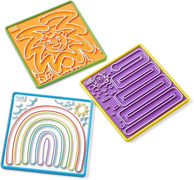 hand2mind Mindful Maze Boards, Tactile Sensory Toys for Toddlers, Anxiety Relief Items, Calm Down Corner Supplies, Emotional Regulation Tools for Kids, Play Therapy Toys, Mindfulness Gifts