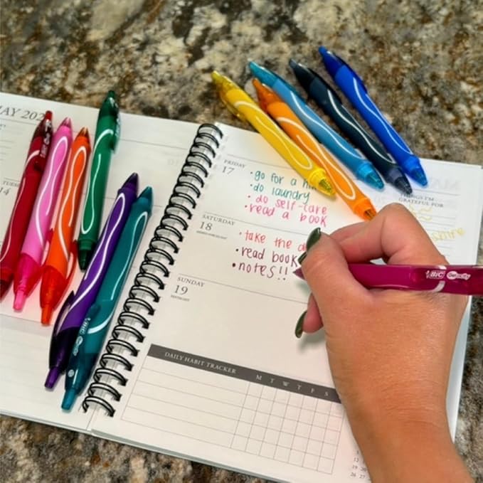 BIC Gelocity Quick Dry Ocean Themed Gel Pen Set with Fast-Drying Ink and Retractable Design, 16-Count in Assorted Ink, (Pack of 2)