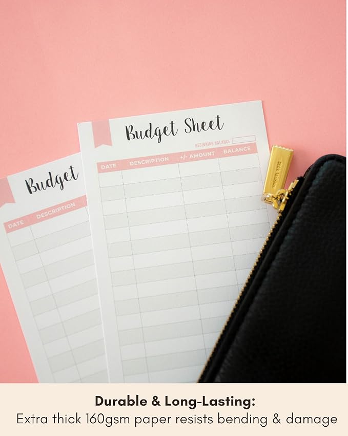 Lamare A6 Budget Binder Inserts – Weekly Budget Planner & Expense Tracker Sheets – A6 Planner Inserts for Cash Stuffing & Money Tracker