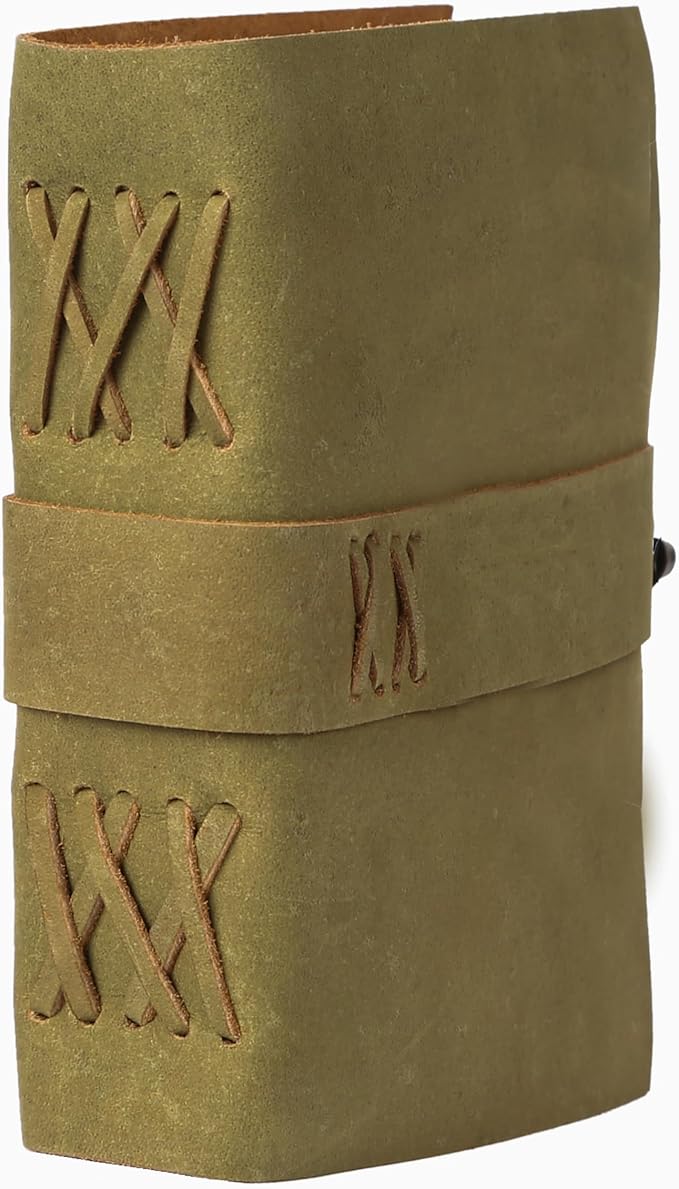 Vintage Leather Journal Handmade Buffalo Deckle Edge Paper – Leather Bound Journal for Women Men Vintage C-Lock Closure Ideal for Writing & Travel for Artists