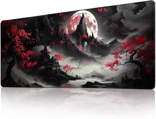 Gaming Mouse Pad Desk Pad XL Large Mouse Mat Office Decor Accessories (Dark Moon)