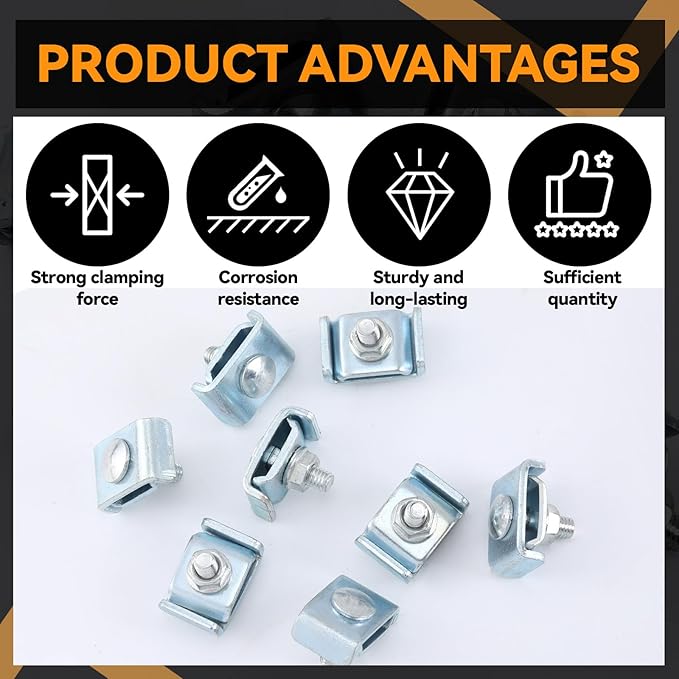 Zonon 100 Pcs Galvanized Grid Wall Connector Grid Wall Clip Splice Washer Kit Gridwall Joining Clip Mesh Tray Wire Kit for Wire Mesh Cable Tray End to End Connector Fit 0.16 x 0.24 Inch Diameter