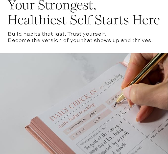 Paper & Progress Wellness Journal – 12-Week Fitness & Self Care Journal for Women | Daily Habit Tracker, Meal Planner, Workout Log, Weekly Reflections & Mindset Coaching Prompts