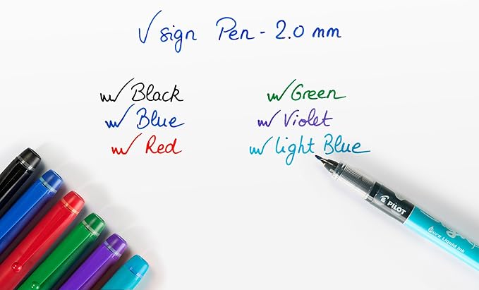 Pilot V-Sign Pen Liquid Ink Tip - Black (Pack of 4)