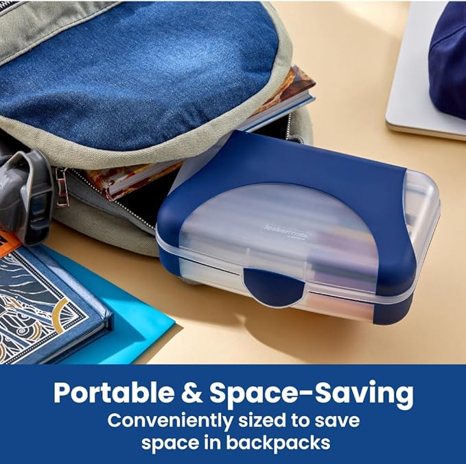 LockerMate by Bostitch Hard Pencil Case, Durable Plastic Pencil Box, Kid-Friendly Design