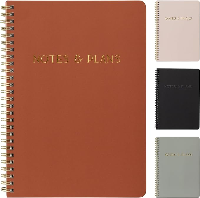 Beautiful Daily Planner And Notebook With Hourly Schedule - Aesthetic Spiral To do List Notepad to Easily Organize Your Tasks And Appointments - Stylish Book And School Or Office Supplies For Women