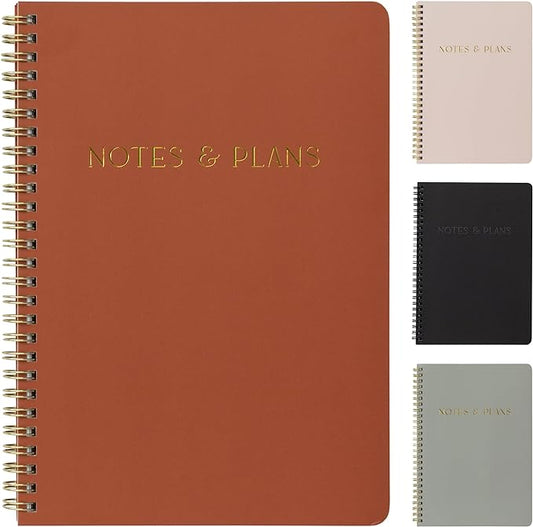 Beautiful Daily Planner And Notebook With Hourly Schedule - Aesthetic Spiral To do List Notepad to Easily Organize Your Tasks And Appointments - Stylish Book And School Or Office Supplies For Women