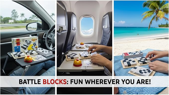 Battle Blocks Puzzle | 270 STEM & Critical 2-Player Game | Educational-yet-Fun Quick Thinking Puzzle | Learn-From-Doing: Spatial Reasoning | 3D Small Logic Brain Teasers | Indoor Game Gift