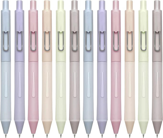0.5mm Gel Pens Black Ink Pen Gel Retractable Pens for Smooth Writing Office Supplies (12-count)