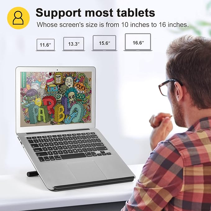 Parblo PR 100 Universal Drawing Tablet Stand Adjustable for 10 to 16 Inches Digital Graphics Drawing Monitors Art Tablets Laptops