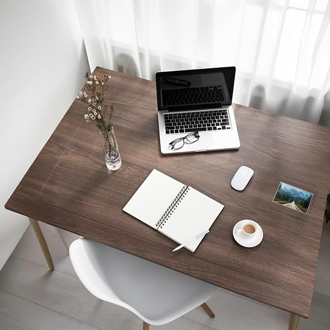 Clear Desk Mat, Desk Protector, Waterproof and Heat-Resistant PVC Round Edge Desk Pad with Non-Slip Backing, Suitable for Home and Office Multifunction Desk Mat, 13.78 x 23.62 Inches