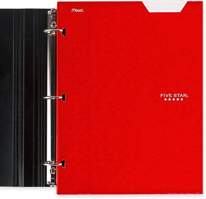 Five Star 4-Pocket Folder,Paper Folder,Fits 3-Ring Binders,Holds 8-1/2" x 11" Paper,Assorted Colors (38058),6 Count (Pack of 8)
