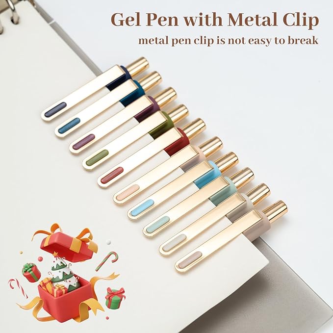 0.5mm Gel Pens Black Ink Gel Retractable Cute Pen for Smooth Writing Office Supplies (Mixed 10-count)