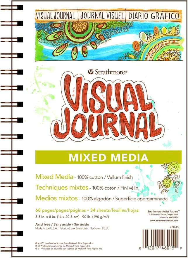 Strathmore Visual Journal Mixed Media Vellum 5.5"X8"-34 Sheets -460150