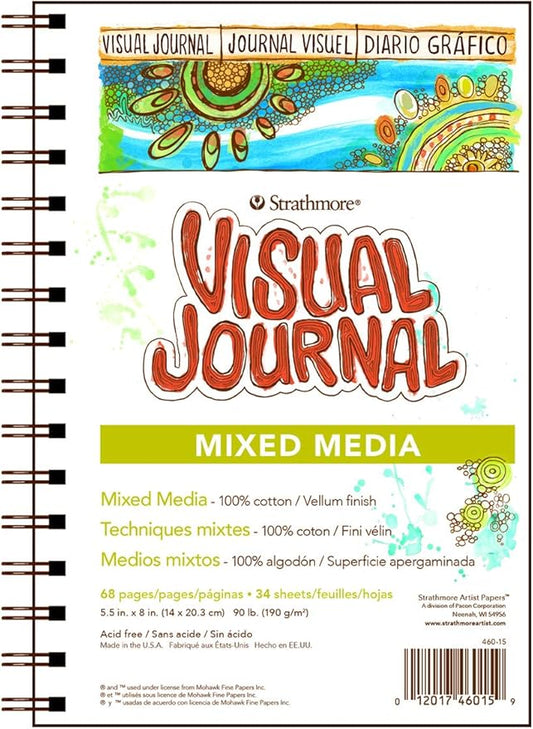 Strathmore Visual Journal Mixed Media Vellum 5.5"X8"-34 Sheets -460150