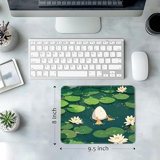 Cute Goose Desk Pad Mat with Stitched Edges and Non-Slip Rubber Base, Premium-Textured Mouse Pad for Laptop, Computer & PC, Gaming & Working, Waterproof Mousepad