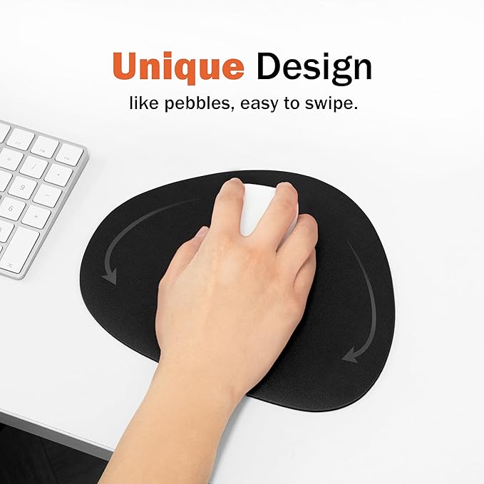 Mouse pad, Non-Slip Washable Waterproof Computer Mouse pad (Black)