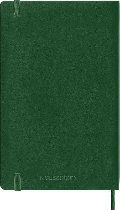 Moleskine Classic Notebook, Soft Cover, Large (5" x 8.25") Ruled/Lined, Myrtle Green, 192 Pages