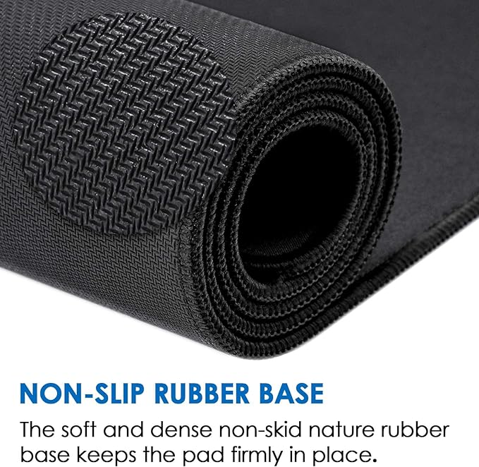 KTRIO Large Gaming Mouse Pad Desk Mat, Superior Micro-Weave Cloth for Precise Mouse Control, Non-Slip Rubber Base, Stitched Edges, Water-Resistant, for Gamer, Office & Home, 35.4" x 15.7" inches