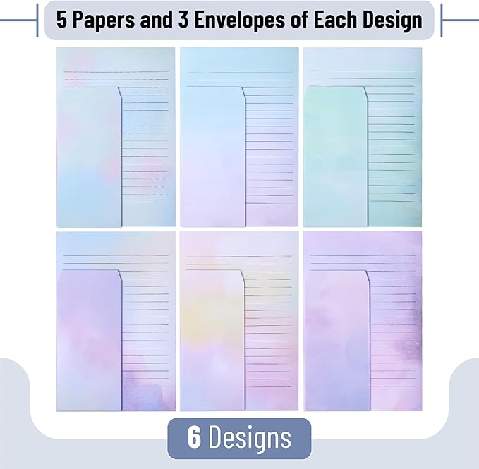 Mr. Pen- Stationery Writing Paper with Envelopes, 30 Letter Writing Paper with 18 Envelopes, Cute Stationary Set for Writing Letters, 8.18 x 5.5 Inch Stationary Paper