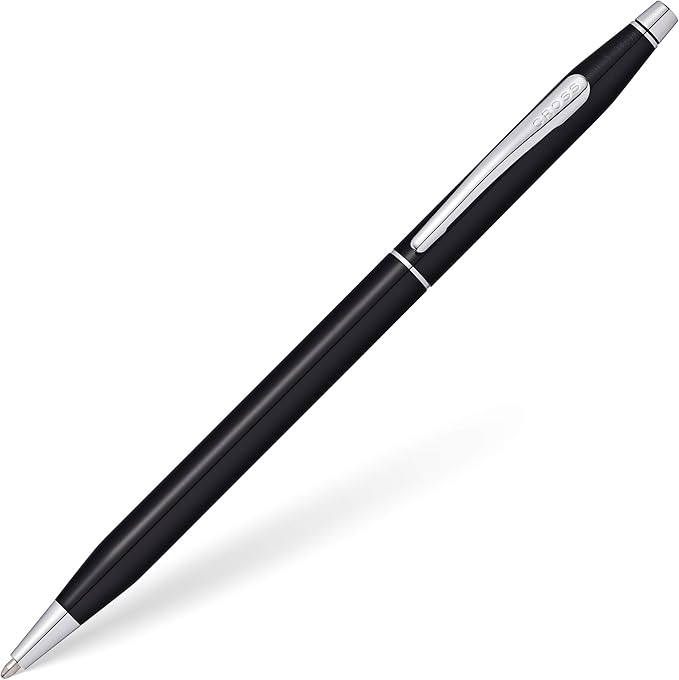 Cross Classic Century Refillable Ballpoint Pen Presented in a Luxury Gift Box - Medium Point, Black Ink, Black & Chrome