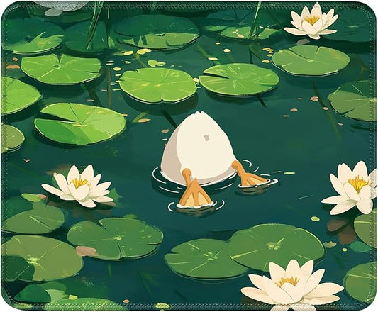 Cute Goose Desk Pad Mat with Stitched Edges and Non-Slip Rubber Base, Premium-Textured Mouse Pad for Laptop, Computer & PC, Gaming & Working, Waterproof Mousepad