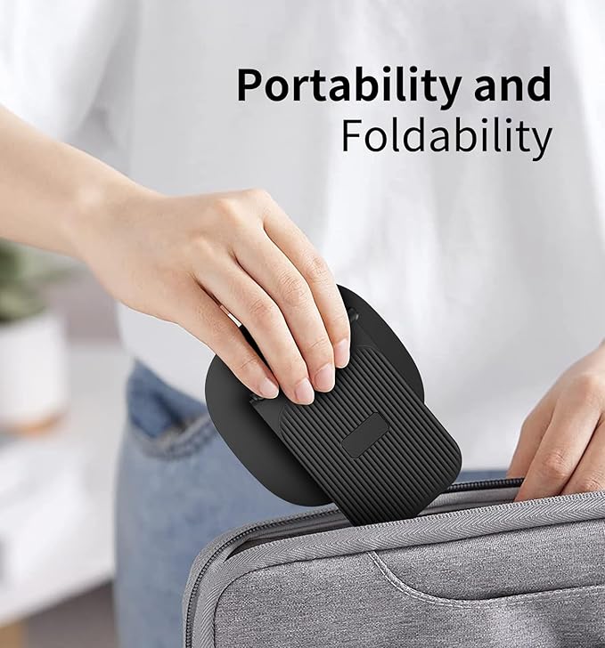 360° Degree Rotating Mobile Phone Holder,Fully Adjustable Foldable Desktop Phone Holder Stand Base,Foldable Desktop Cell Phone Stands for iPhone17 16 15 Pro Xr Xs Max X Plus iPad Samsung(K69-Black)