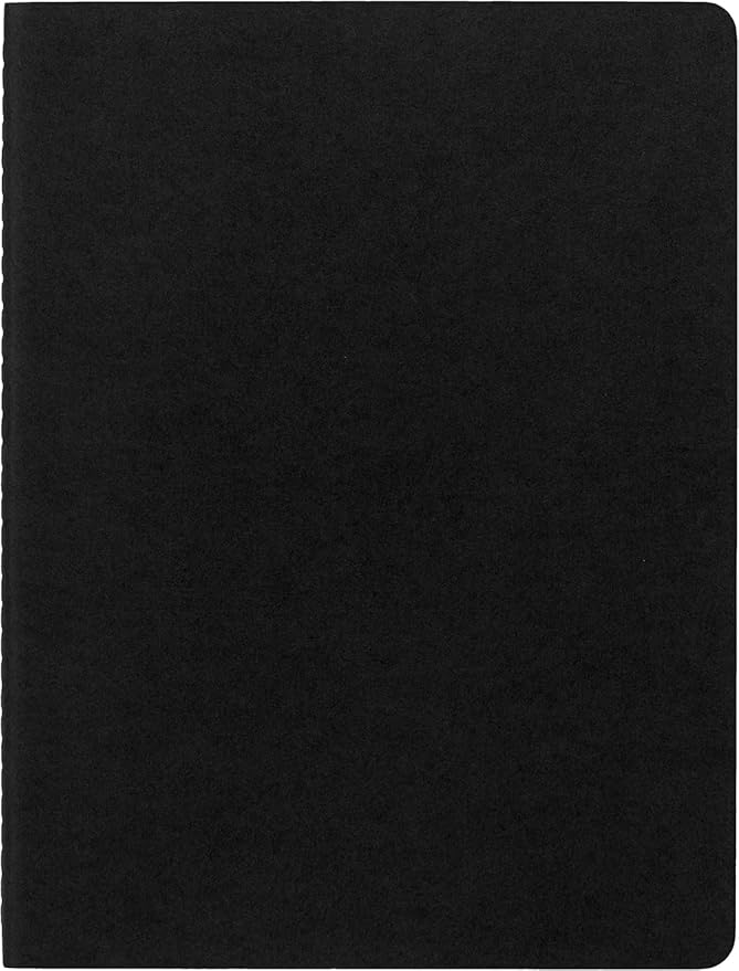 Moleskine Cahier Journals - 9-3/4'' x 7-1/2'', Black, Blank, Pkg of 3